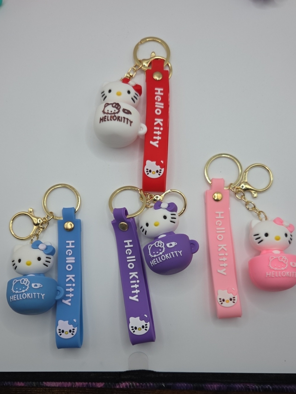 New Hello Kitty "KITTY" In A Cup Assorted Colors Keychains - Picture 12 of 12